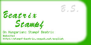 beatrix stampf business card